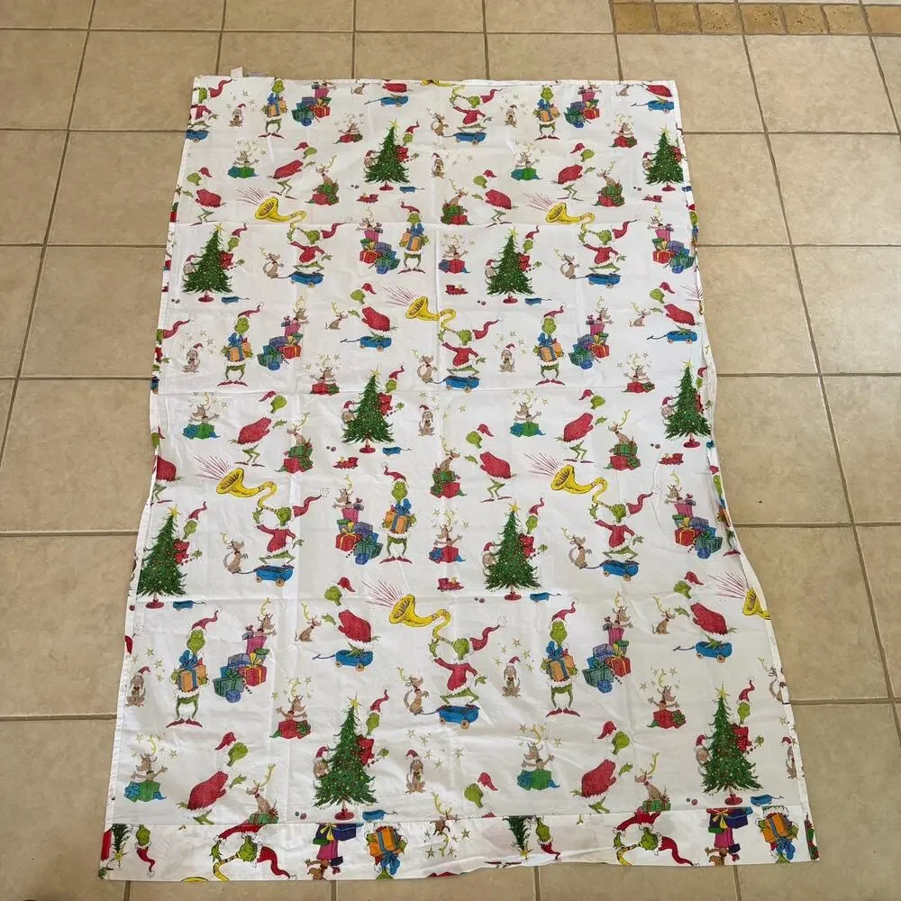 Pottery Barn Kids Dr Seuss The Grinch Christmas Holiday 3 Pc Toddler Sheet Set